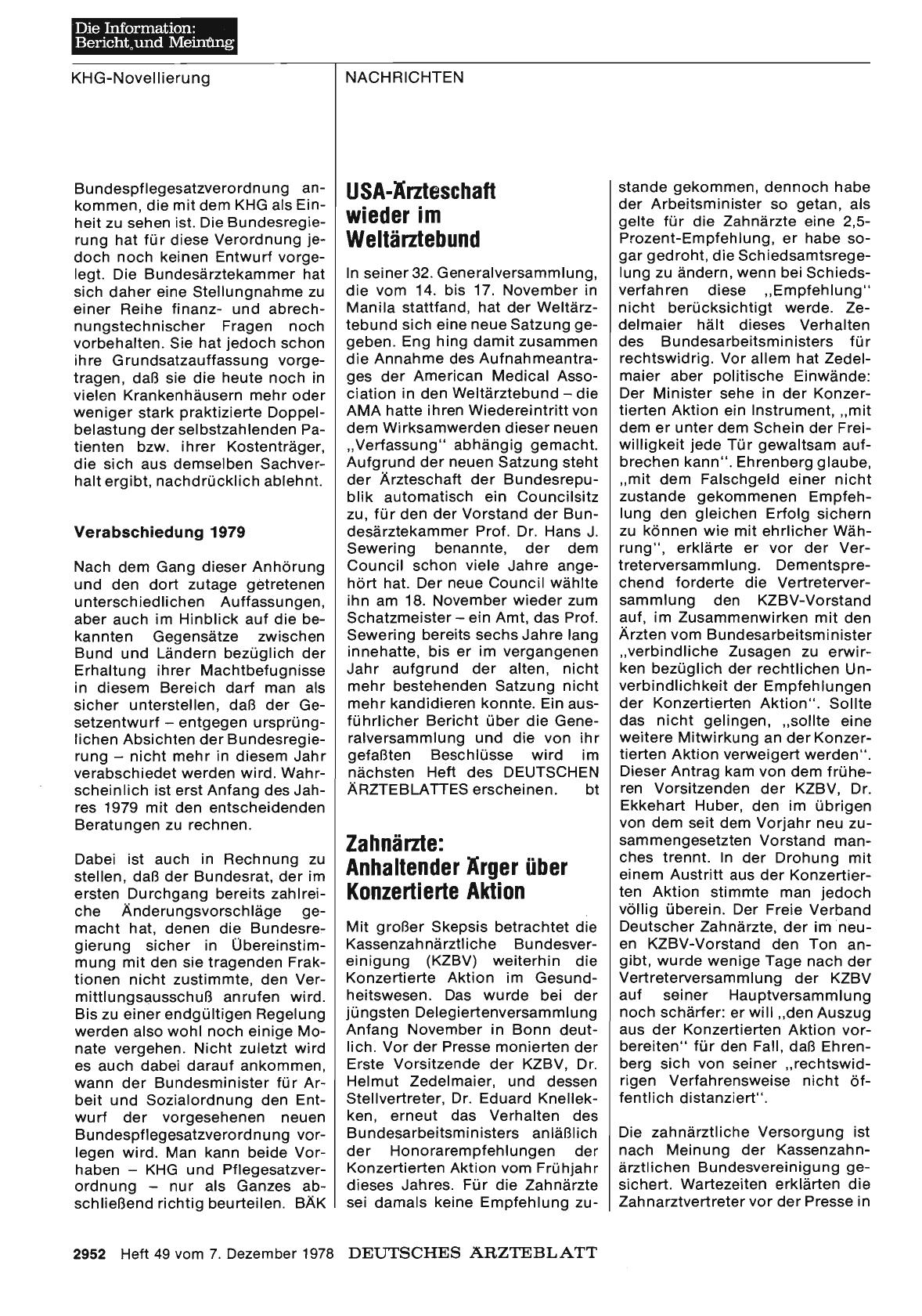 Vorschauseite 1: USA-Ärzteschaft wieder im Weltärztebund