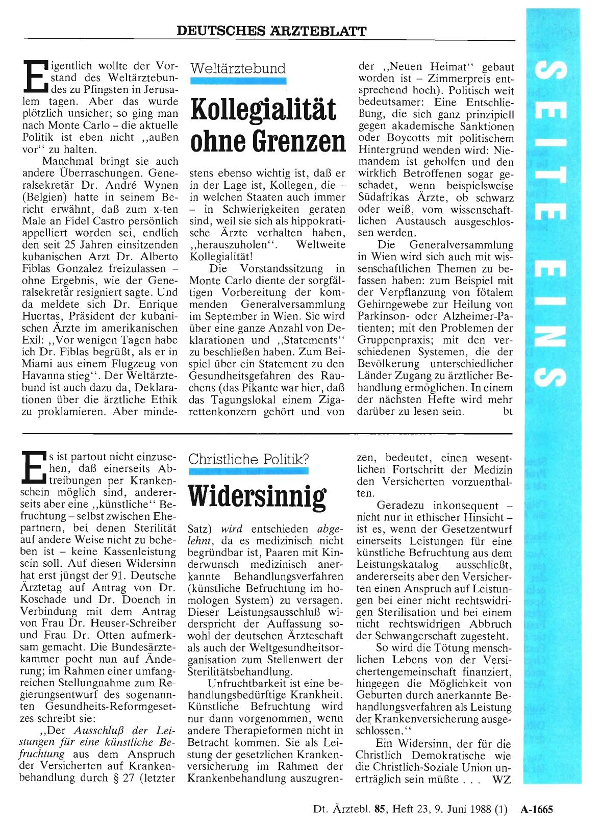 Vorschauseite 1: Weltärztebund: Kollegialität ohne Grenzen