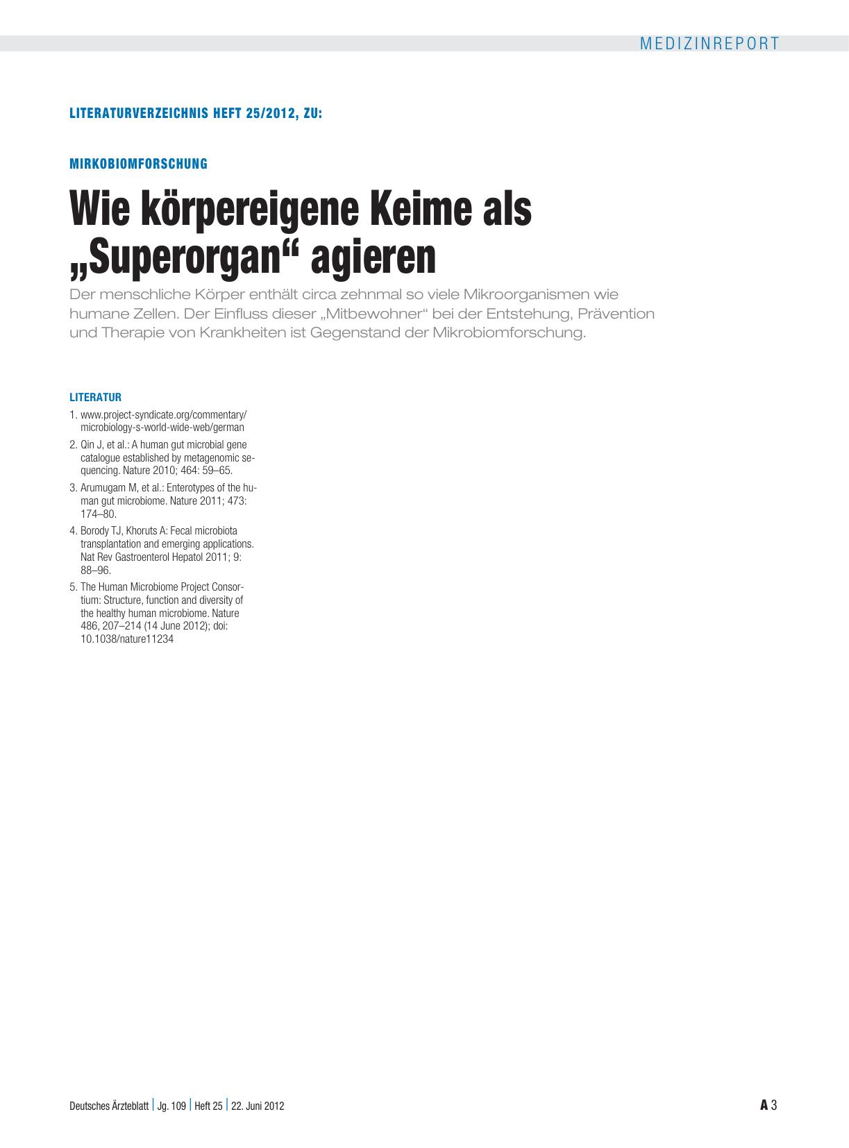 Vorschauseite 3: Mikrobiomforschung: Wie körpereigene Keime als „Superorgan“ agieren