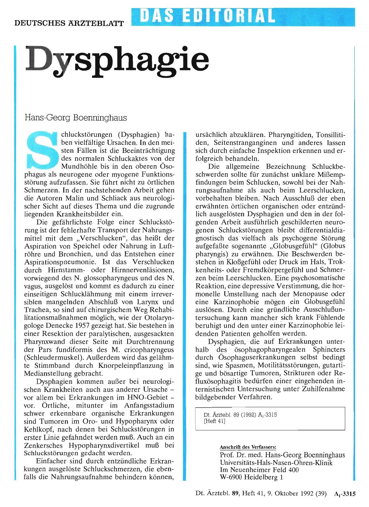 Vorschauseite 1: Dysphagie