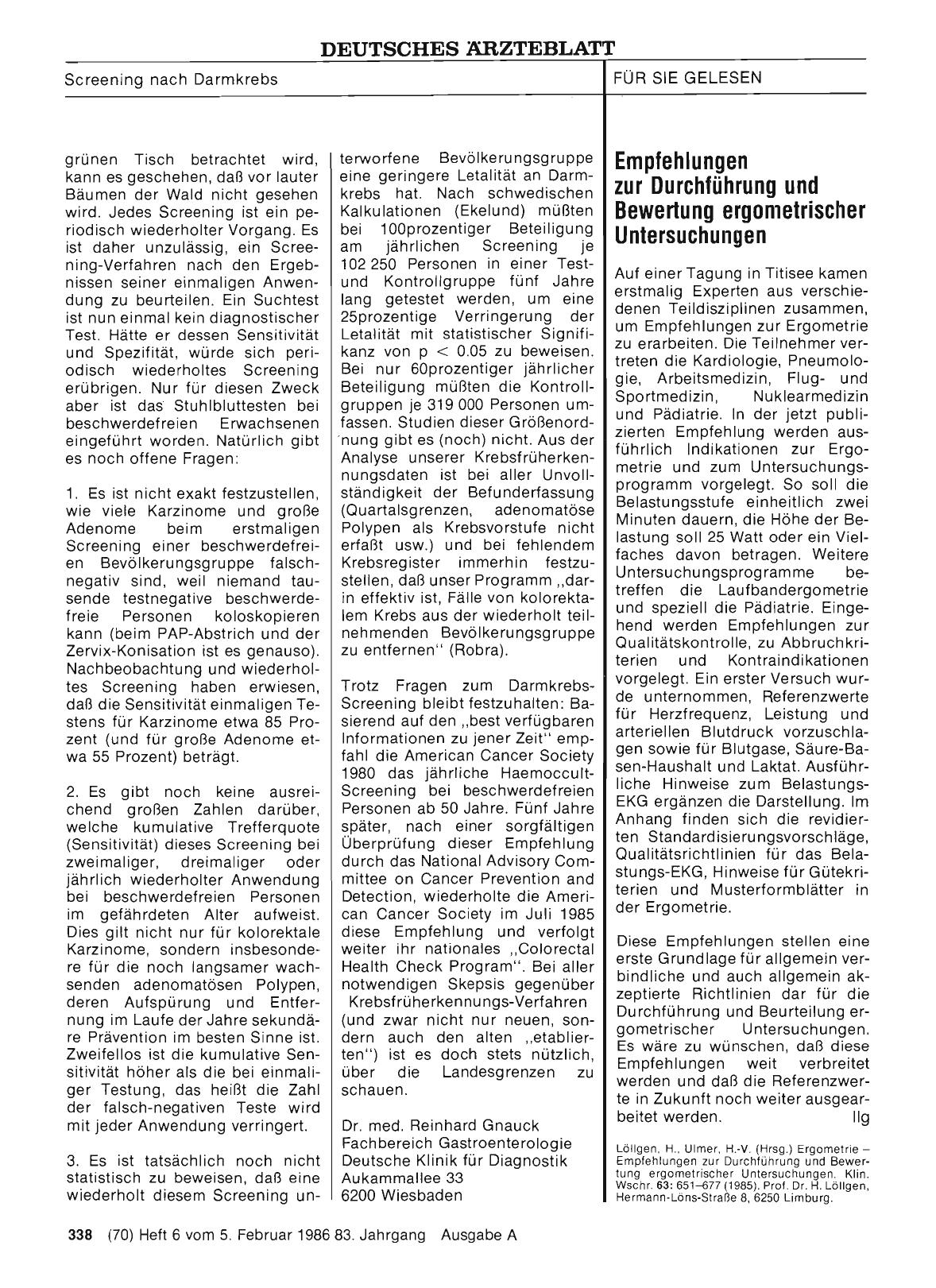 Vorschauseite 1: Empfehlungen zur Durchführung und Bewertung ergometrischer Untersuchungen