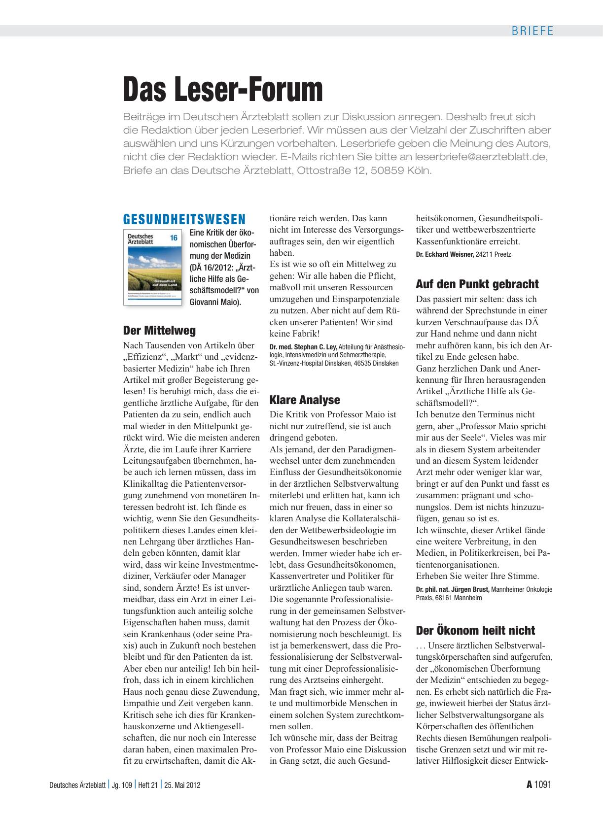 Vorschauseite 1: Gesundheitswesen: Der Mittelweg