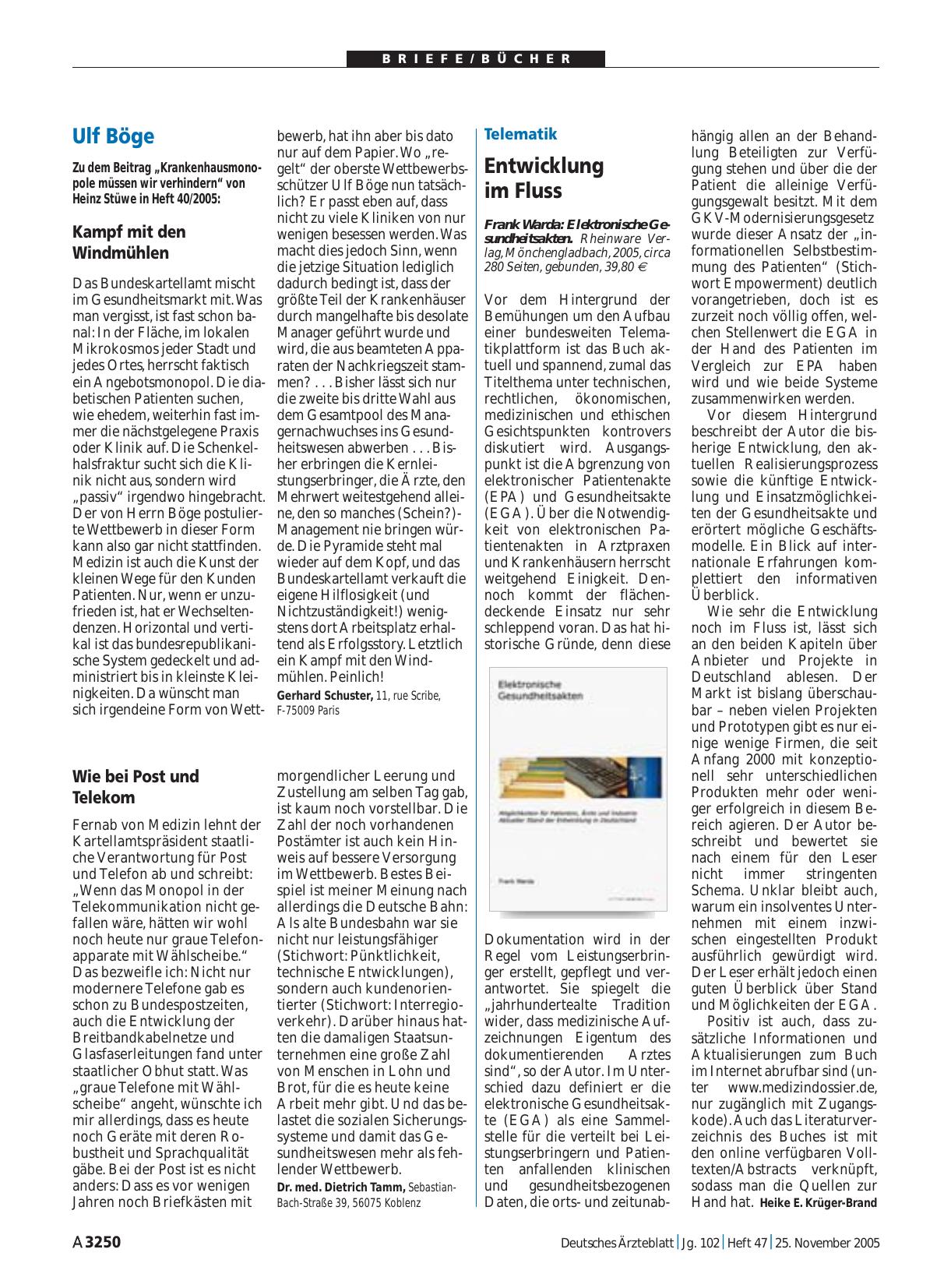 Vorschauseite 1: Ulf Böge: Wie bei Post und Telekom