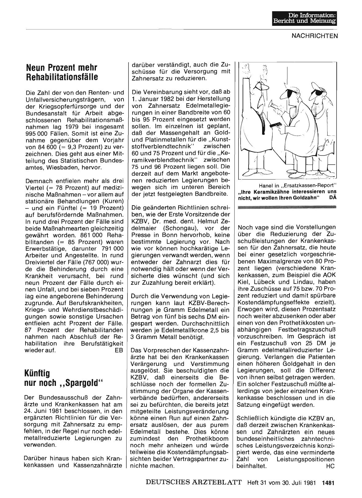 Vorschauseite 1: Neun Prozent mehr Rehabilitationsfälle