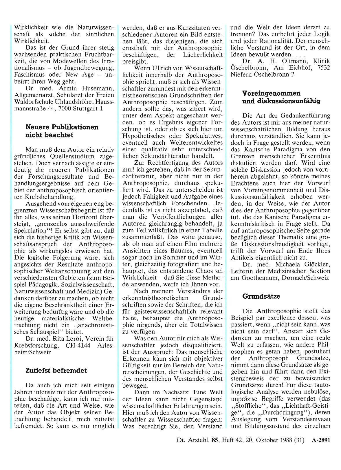 Vorschauseite 1: Wissenschaftsanspruch der Anthroposophie – Zwischen Heilkunst und Heilslehre: Voreingenommen und diskussionsunfähig