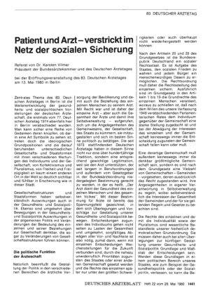 Vorschauseite 1: Patient und Arzt verstrickt im Netz der sozialen Sicherung