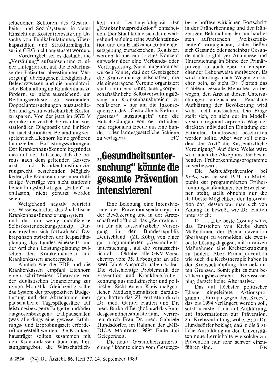 Vorschauseite 1: „Gesundheitsuntersuchung“ könnte die gesamte Prävention intensivieren!