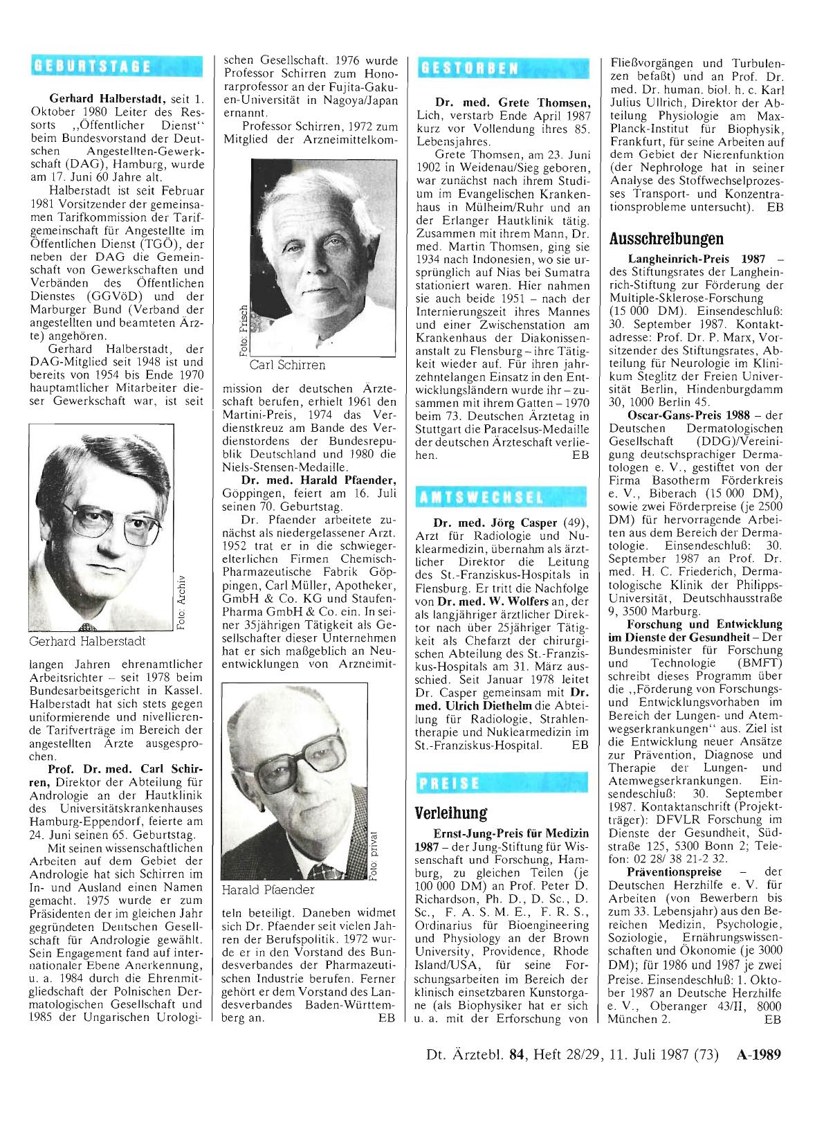 Vorschauseite 1: Gestorben