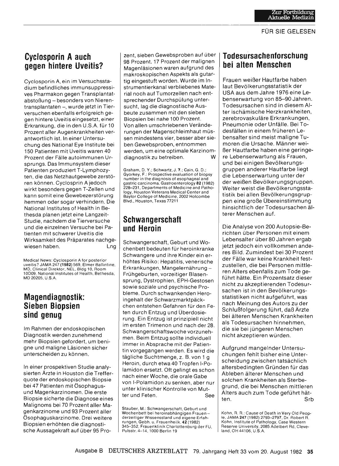 Vorschauseite 1: Todesursachenforschung bei alten Menschen