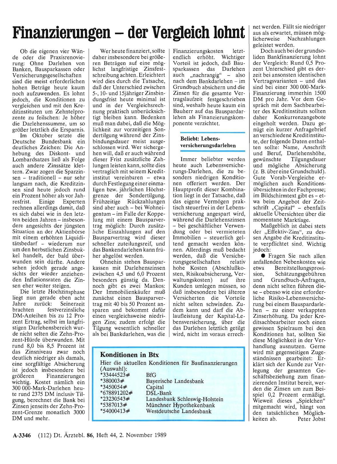 Vorschauseite 1: Finanzierungen — der Vergleich lohnt