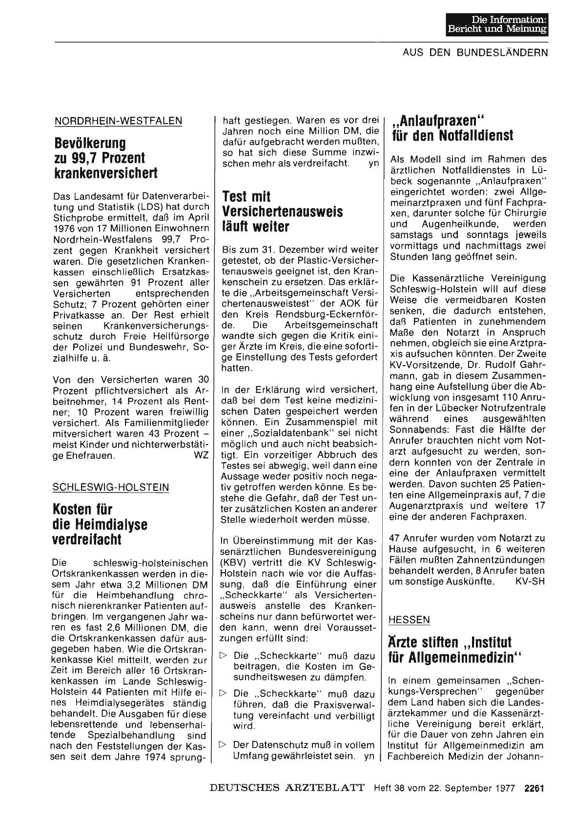 Vorschauseite 1: SCHLESWIG-HOLSTEIN: Kosten für die Heimdialyse verdreifacht