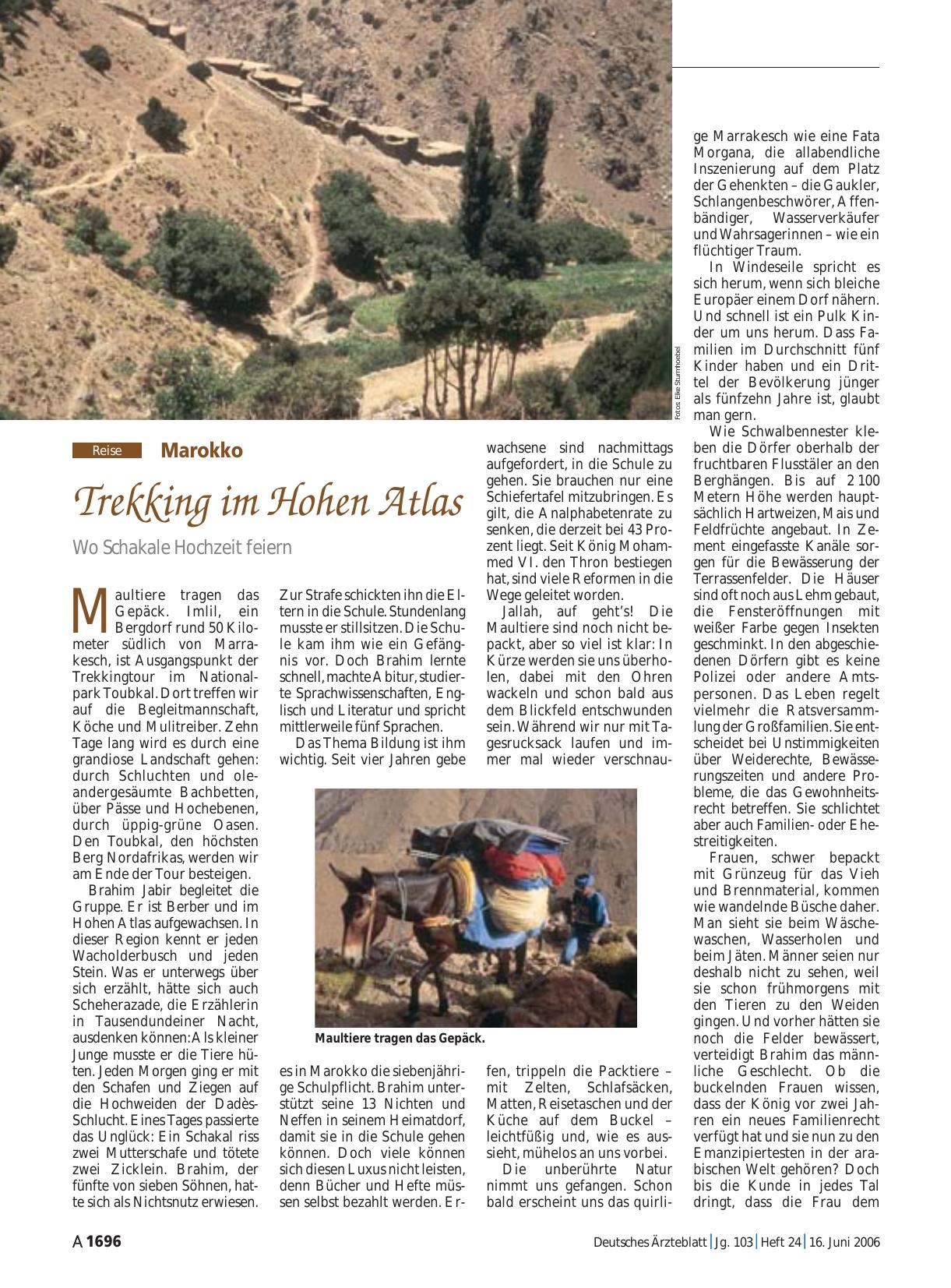 Vorschauseite 1: Marokko: Trekking im Hohen Atlas – Wo Schakale Hochzeit feiern