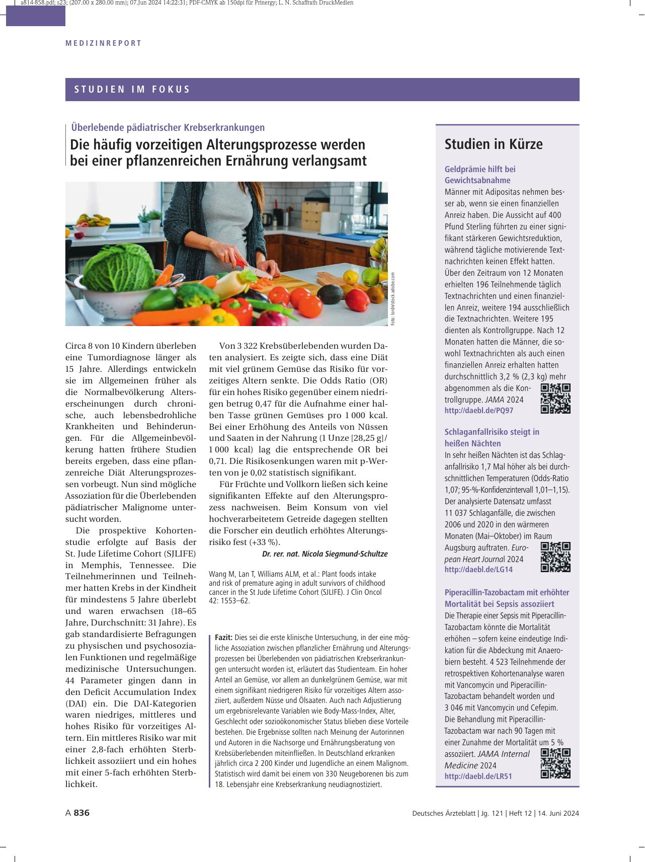 Vorschauseite 1: Studien in Kürze
