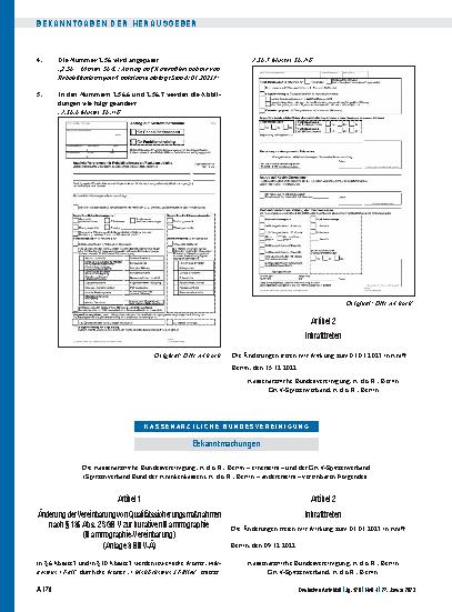 Vorschauseite 1: Änderung der Vereinbarung von Qualitätssicherungsmaßnahmen nach § 135 Abs. 2 SGB V zur kurativen Mammographie (Mammographie-Vereinbarung)