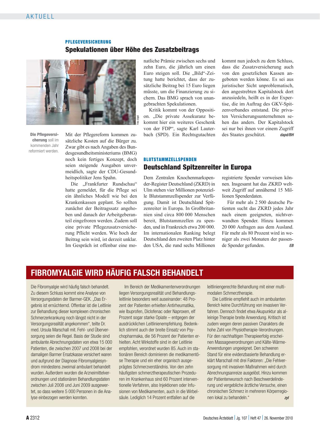 Vorschauseite 1: Fibromyalgie wird häufig falsch behandelt
