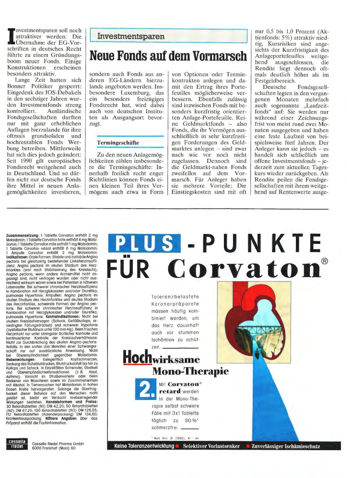 Vorschauseite 1: Investmentsparen: Neue Fonds auf dem Vormarsch