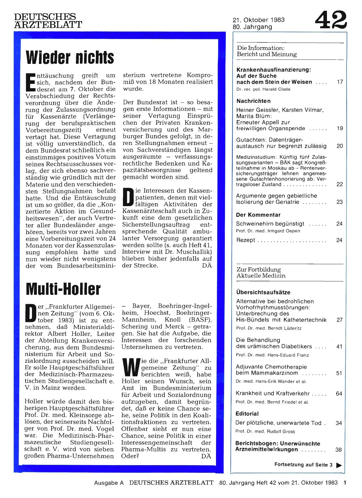 Vorschauseite 1: Wieder nichts