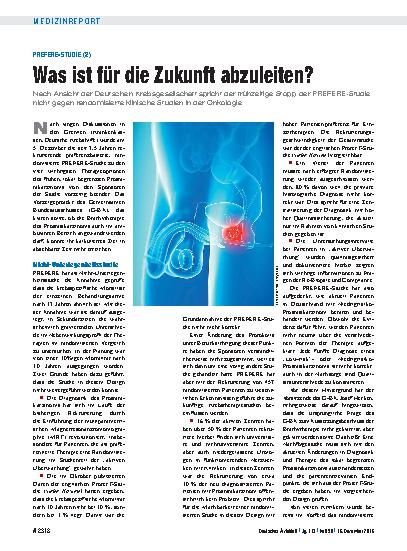 Vorschauseite 1: PREFERE-Studie (2): Was ist für die Zukunft abzuleiten?