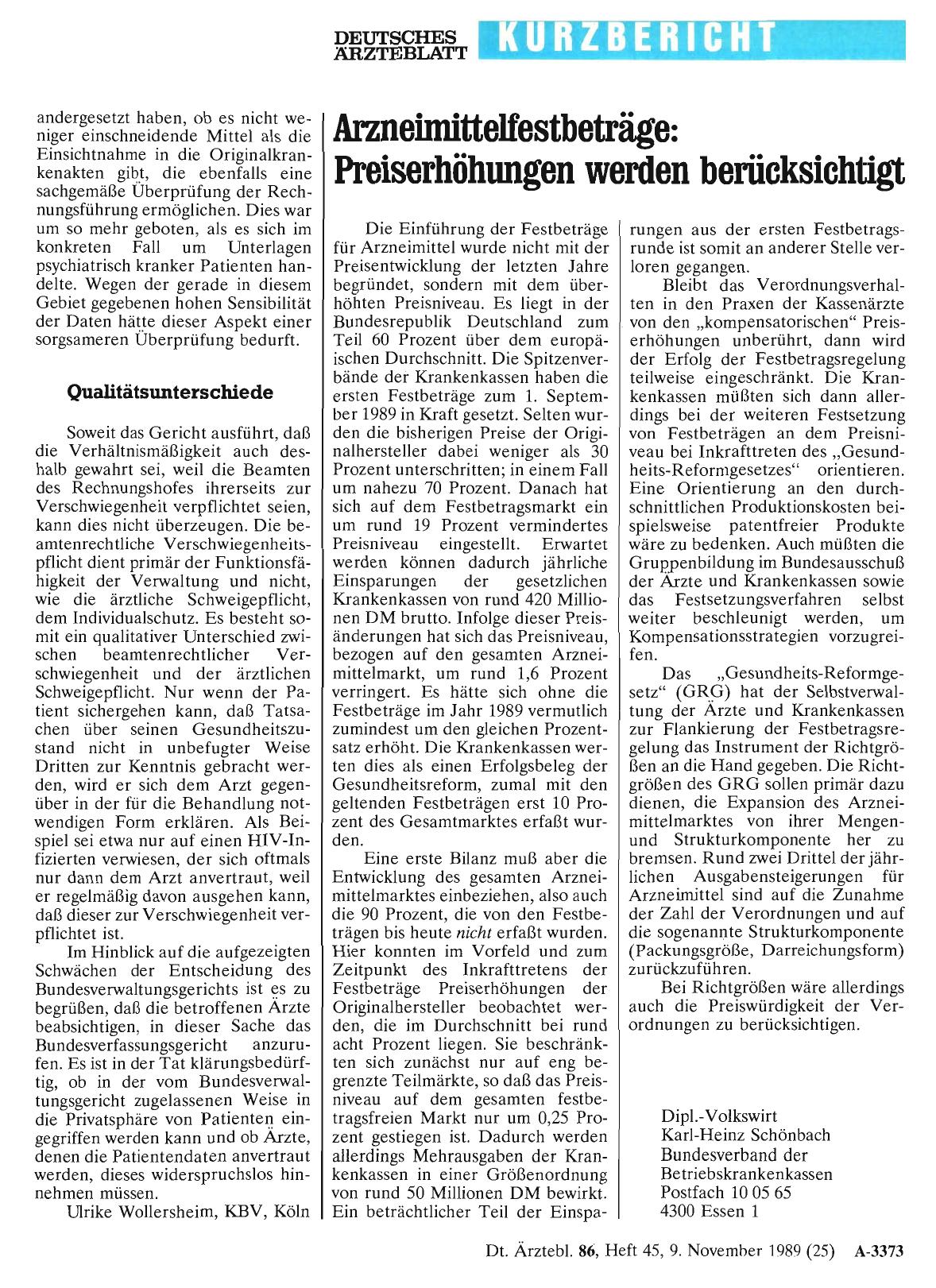 Vorschauseite 1: Arzneimittelfestbeträge: Preiserhöhungen werden berücksichtigt