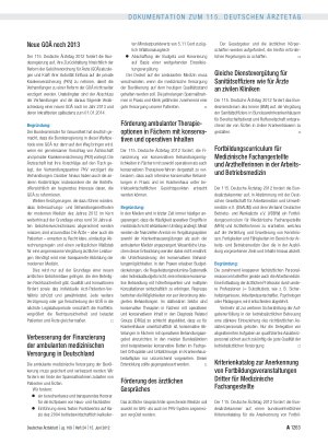Vorschauseite 6: Entschliessungen zum Tagesordnungspunkt VI (Fortsetzung aus DÄ, Heft 22 – 23/2012): Tätigkeitsbericht der Bundesärztekammer