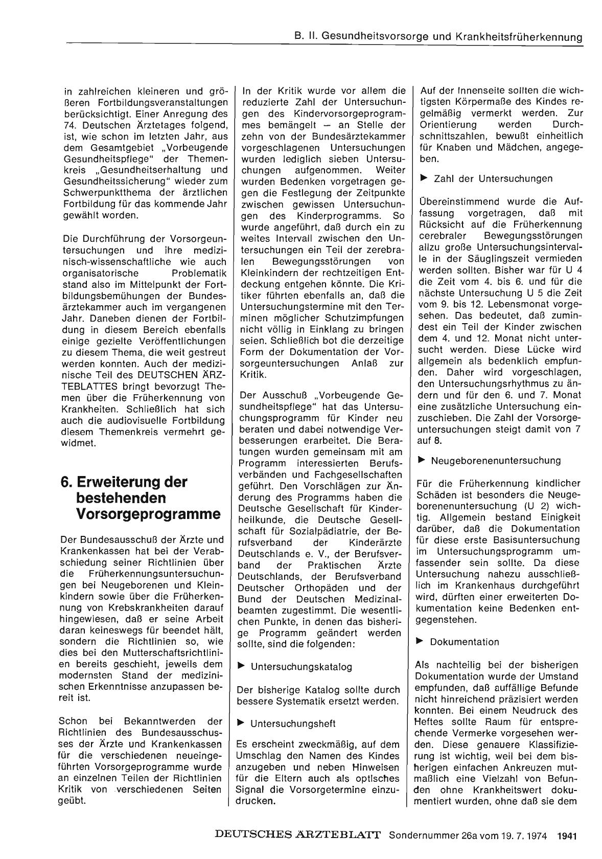 Vorschauseite 1: 6. Erweiterung der bestehenden Vorsorgeprogramme