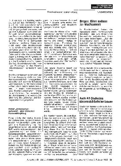 Vorschauseite 1: Auch Alt-Studenten können sich befreien lassen