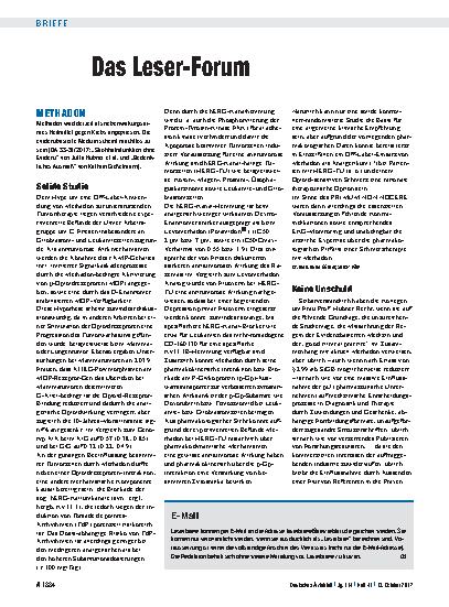 Vorschauseite 1: Methadon: Solide Studie