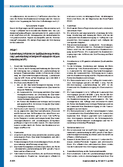 Vorschauseite 5: Einführung einer Qualitätssicherungsvereinbarung zu nicht-medikamentösen, lokalen Verfahren zur Laserbehandlung des benignen Prostatasyndroms (bPS), Vereinbarung von Qualitätssich…