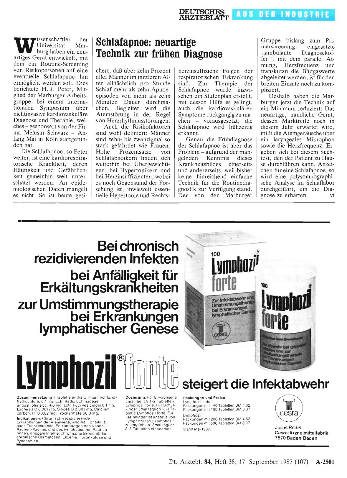 Vorschauseite 1: Schlafapnoe: neuartige Technik zur frühen Diagnose