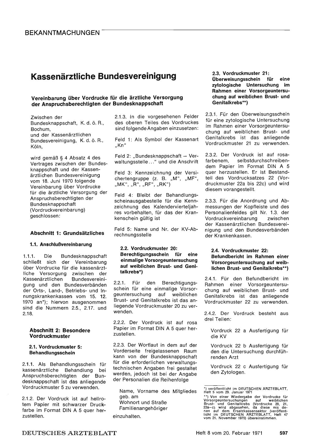 Vorschauseite 1: Kassenärztliche Bundesvereinigung