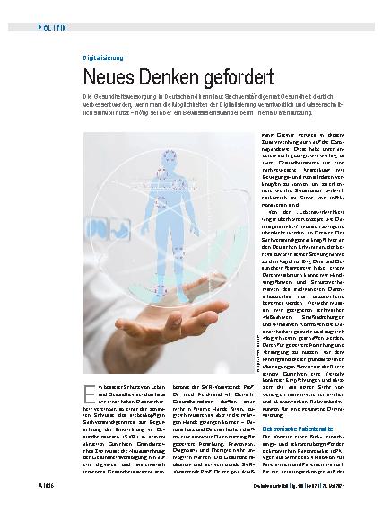 Vorschauseite 1: Digitalisierung: Neues Denken gefordert