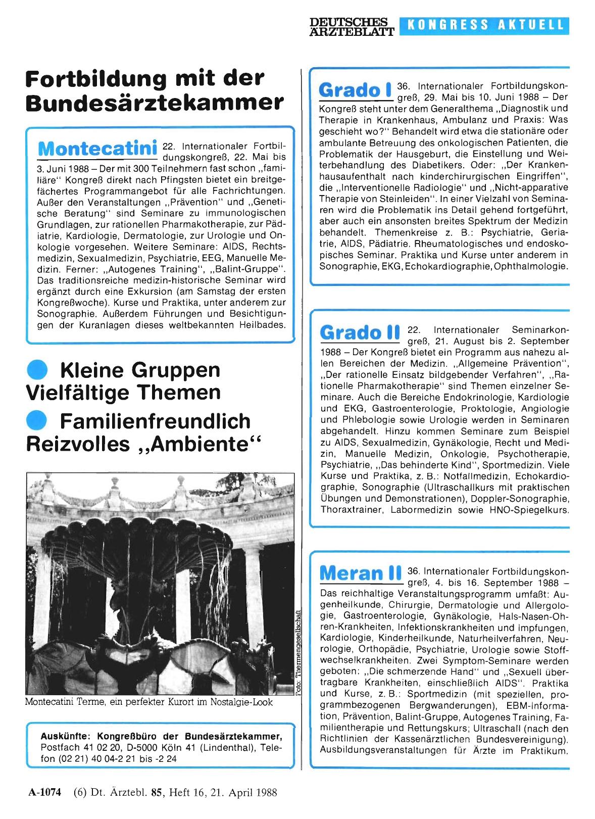 Vorschauseite 1: Fortbildung mit der Bundesärztekammer