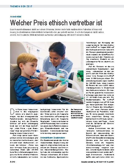 Vorschauseite 1: Arzneimittel: Welcher Preis ethisch vertretbar ist