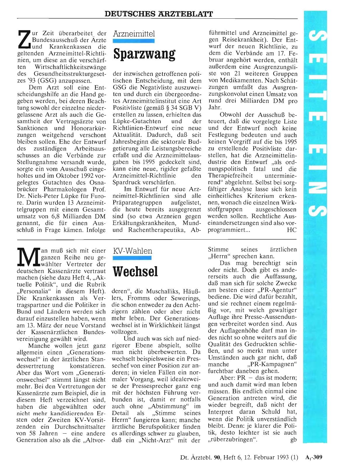 Vorschauseite 1: KV-Wahlen: Wechsel