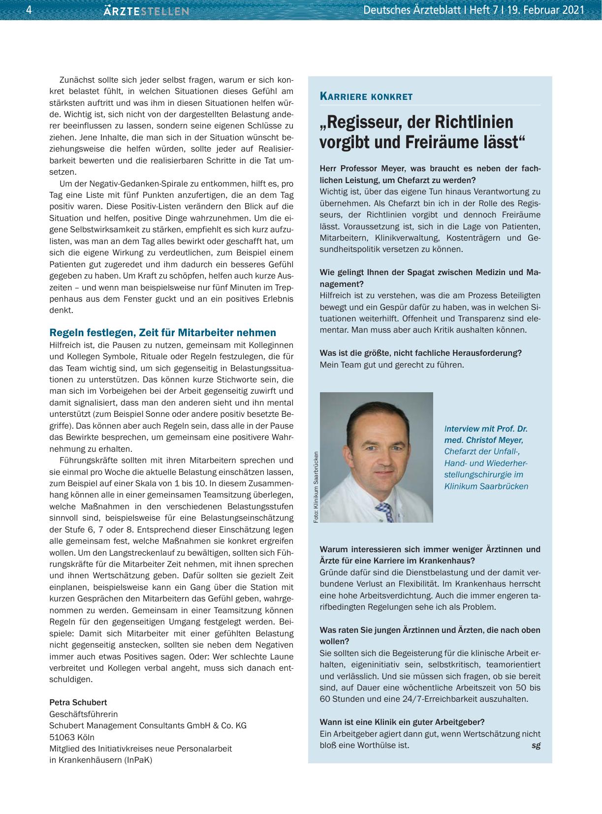 Vorschauseite 1: „Regisseur, der Richtlinien vorgibt und Freiräume lässt“
