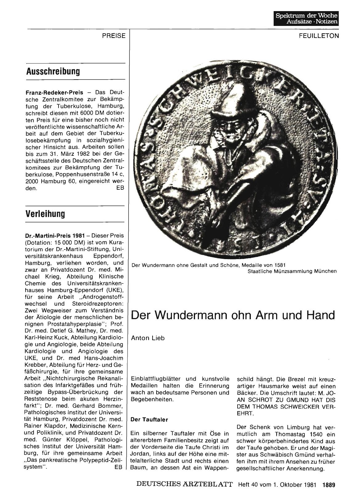 Vorschauseite 1: Der Wundermann ohn Arm und Hand