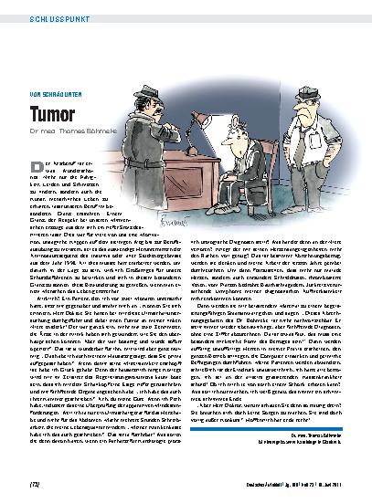 Vorschauseite 1: Von schräg unten: Tumor