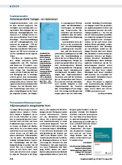 Vorschauseite 1: Komplementärmedizin: Patientenzentrierte Therapie – ein Vademecum