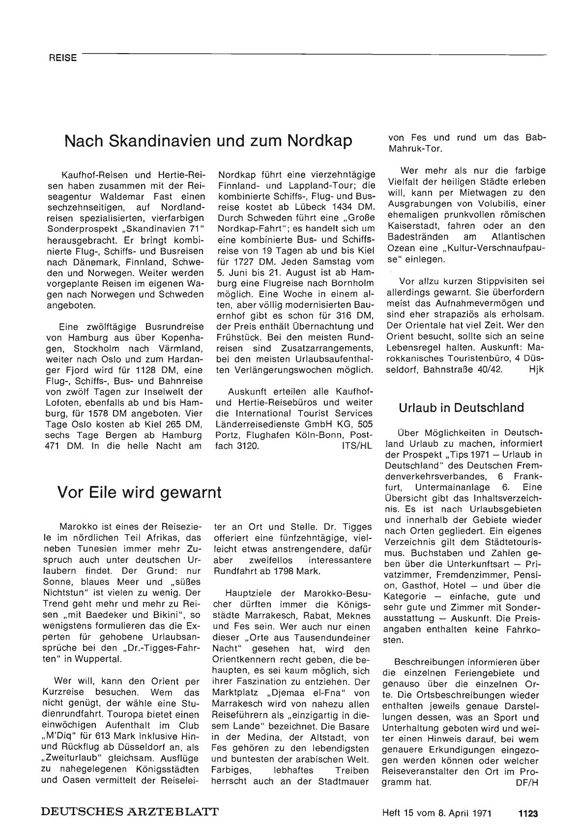 Vorschauseite 1: Vor Eile wird gewarnt