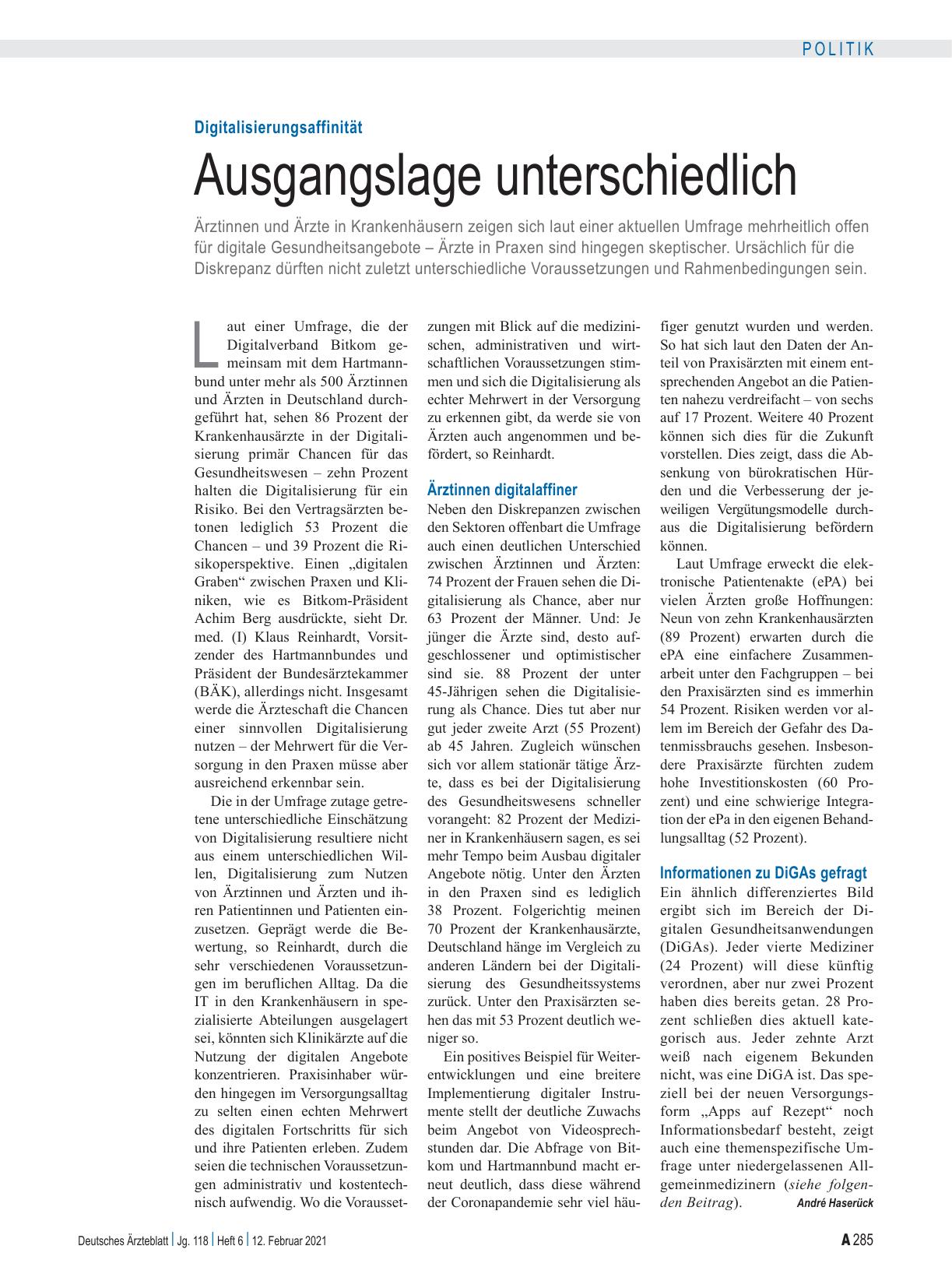 Vorschauseite 1: Digitalisierungsaffinität: Ausgangslage unterschiedlich