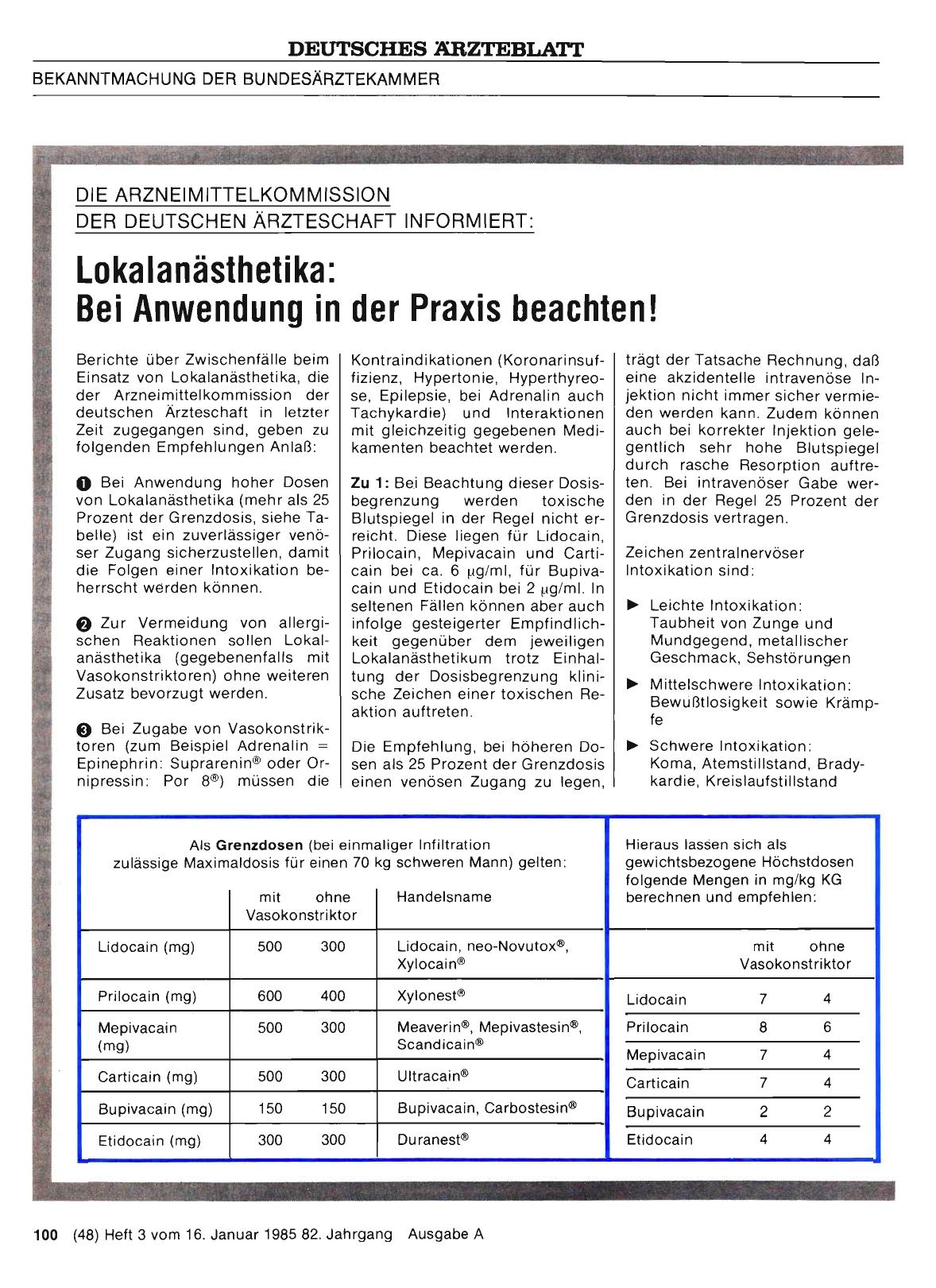 Vorschauseite 1: Lokalanästhetika: Bei Anwendung in der Praxis beachten!