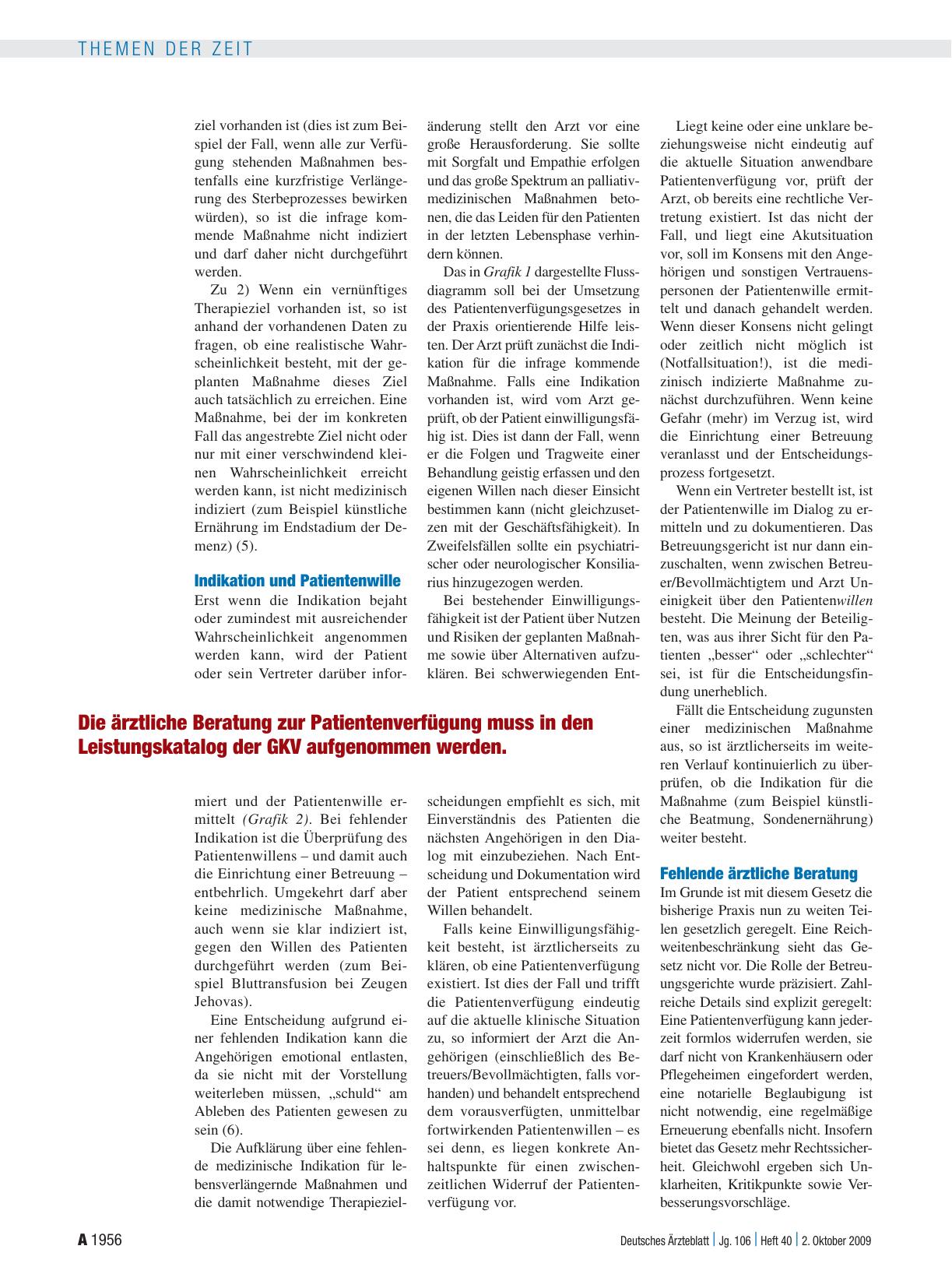 Vorschauseite 3: Patientenverfügungsgesetz: Umsetzung in der klinischen Praxis
