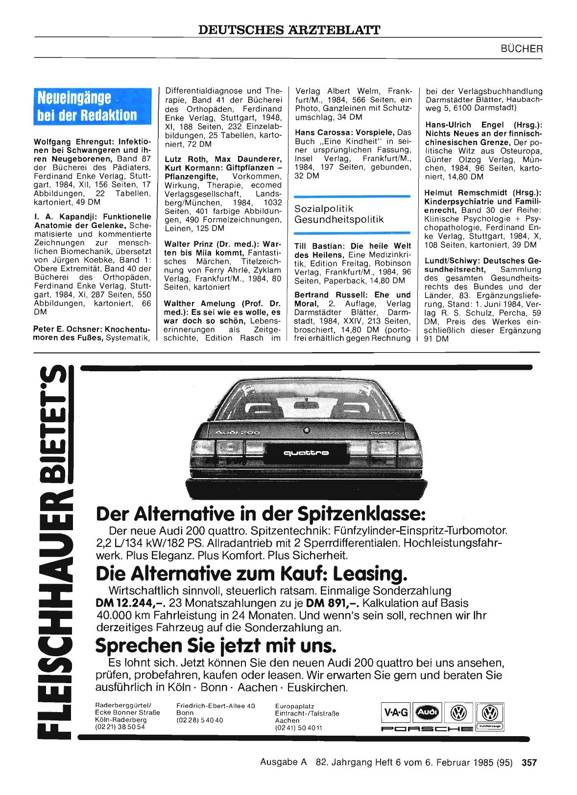 Vorschauseite 1: Neueingänge bei der Redaktion