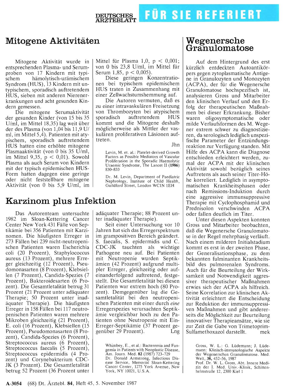 Vorschauseite 1: Karzinom plus Infektion