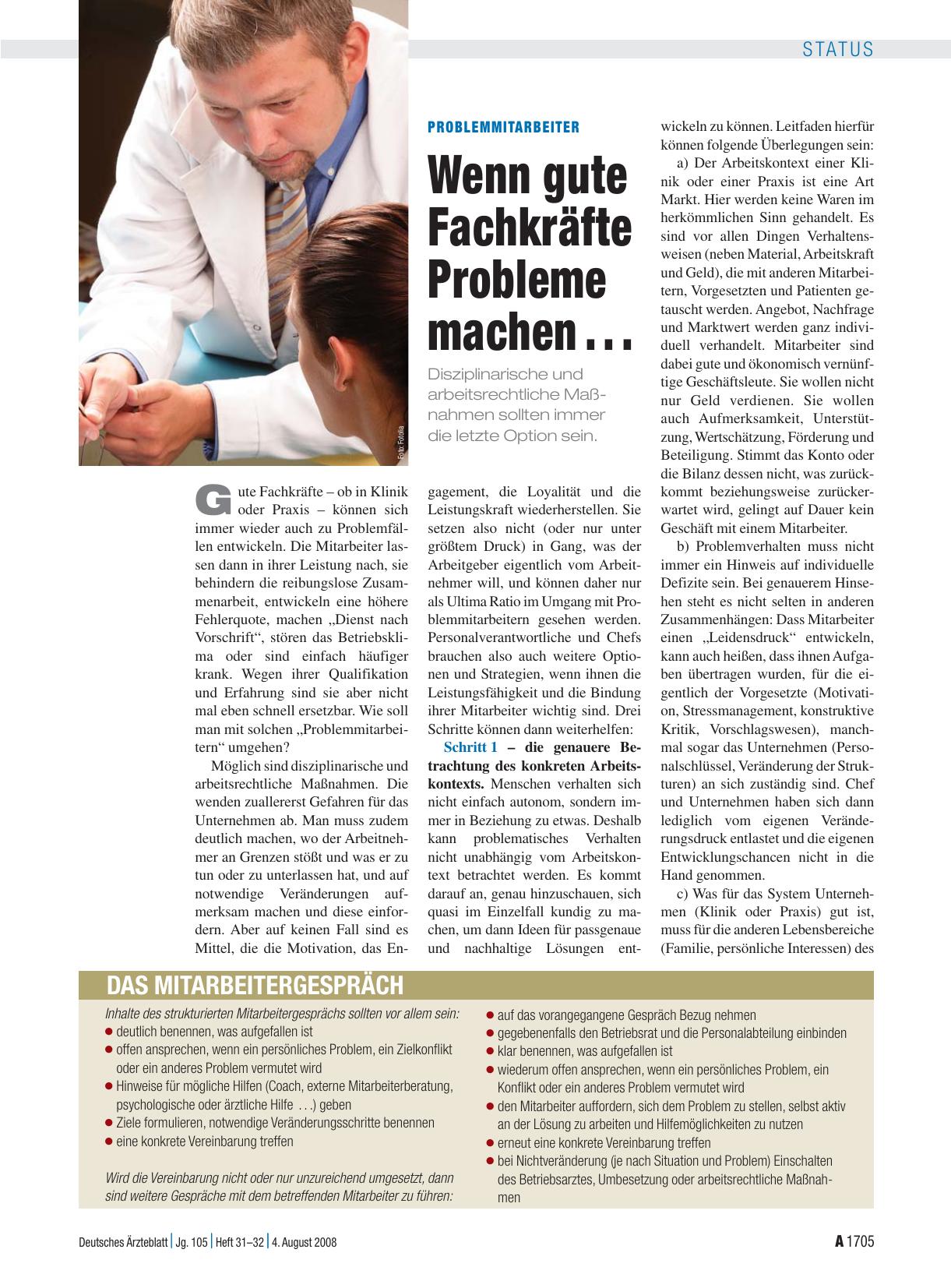 Vorschauseite 1: Problemmitarbeiter: Wenn gute Fachkräfte Probleme machen. ..