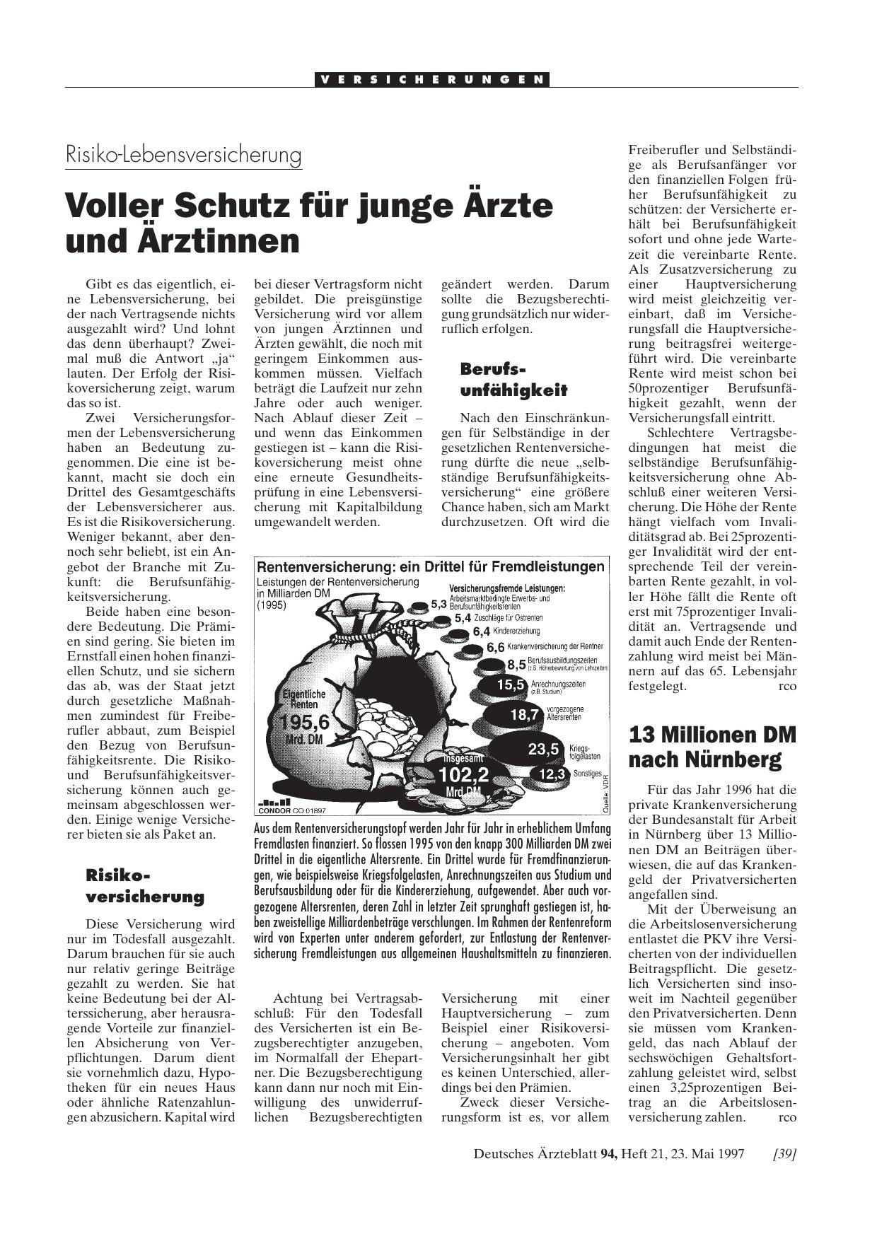 Vorschauseite 1: Rentenversicherung: ein Drittel für Fremdleistungen