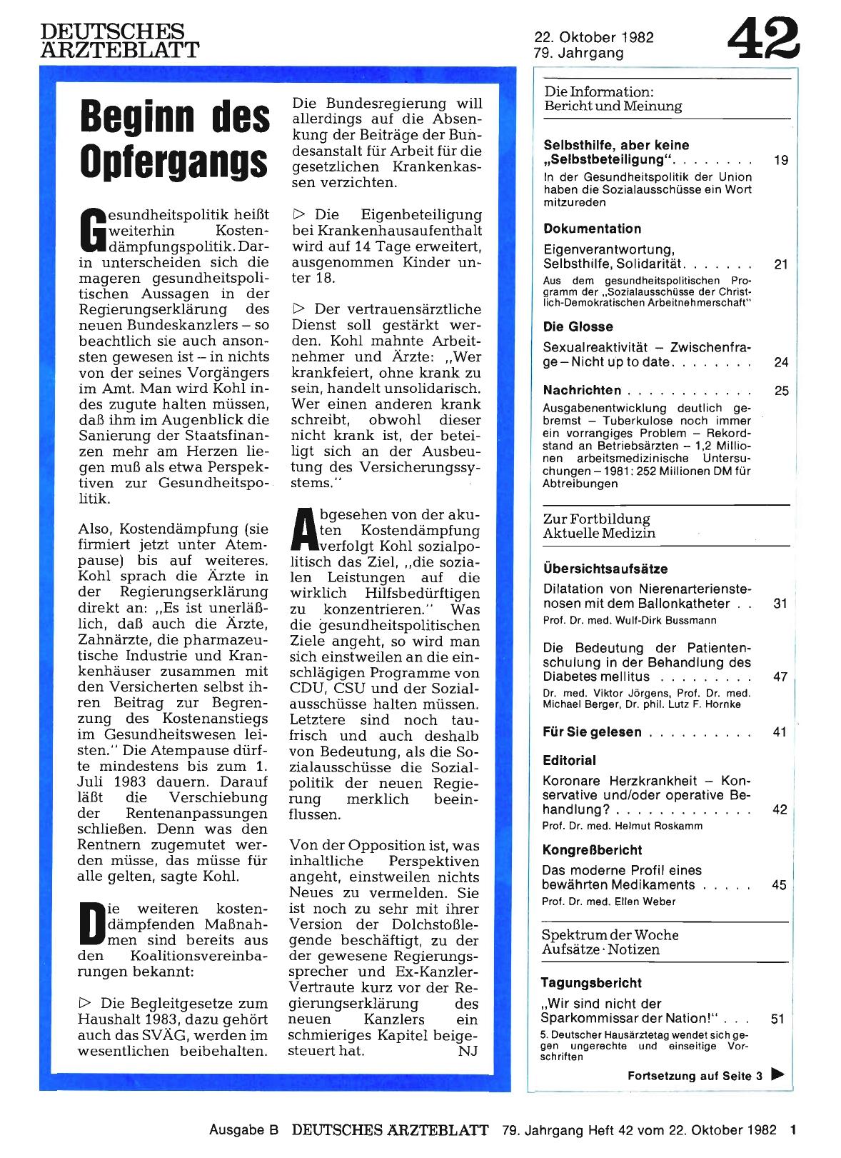 Vorschauseite 1: Beginn des Opfergangs