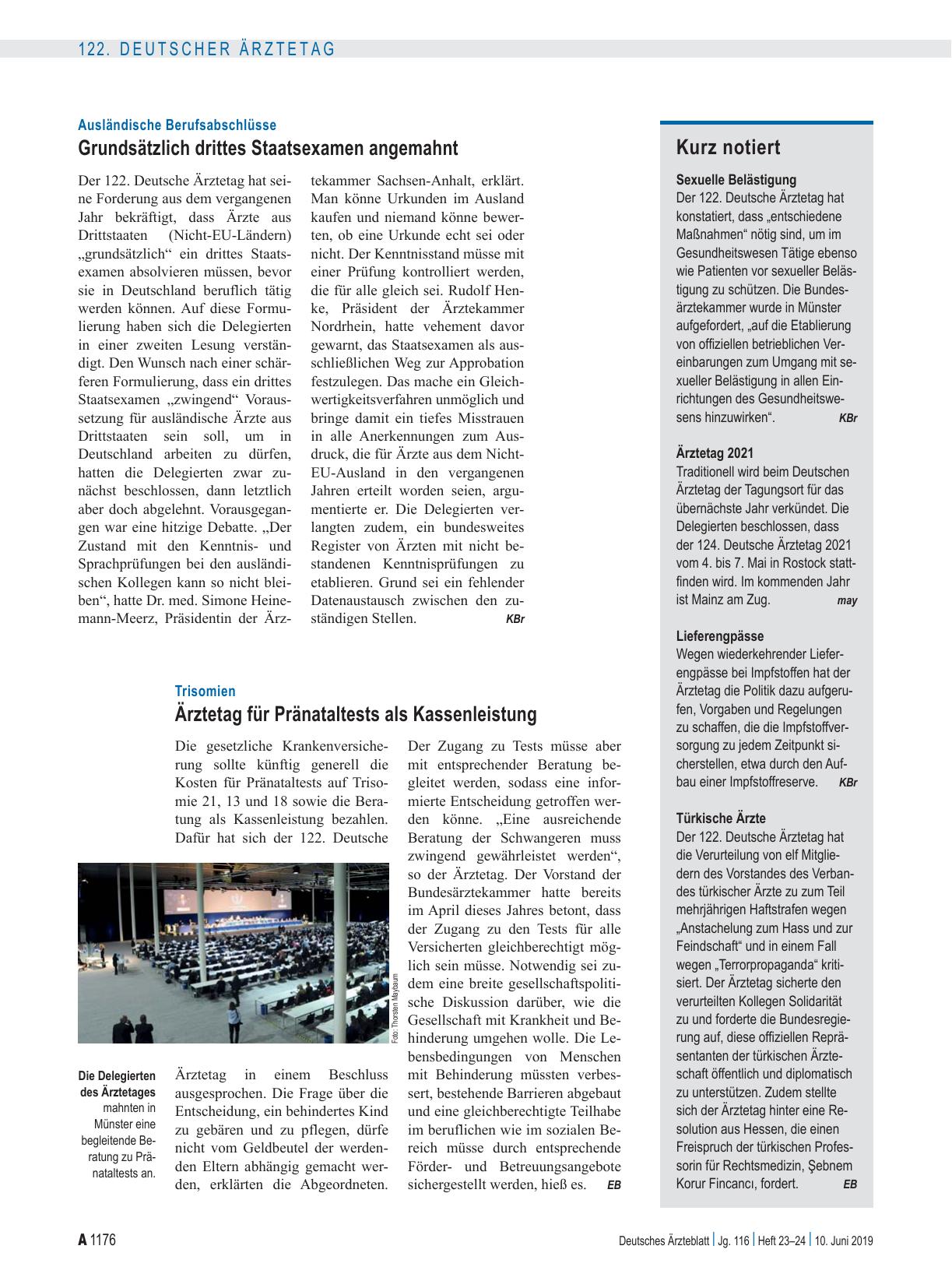 Vorschauseite 1: Kurz notiert