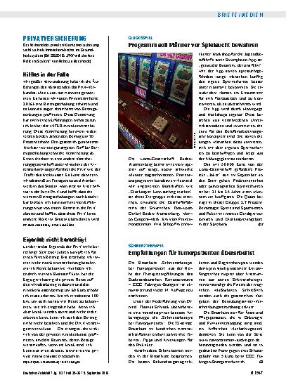 Vorschauseite 1: Schmerztherapie: Empfehlungen für Tumorpatienten überarbeitet