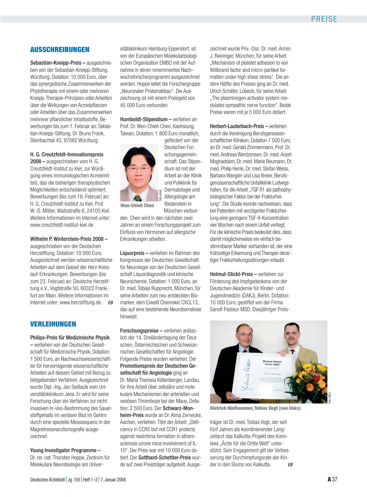 Vorschauseite 1: Ausschreibungen